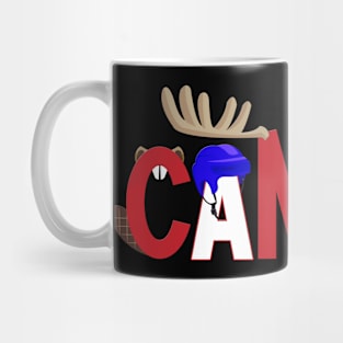 Canada Pride Symbols with Canadian Maple Leaf for Canada Day Mug